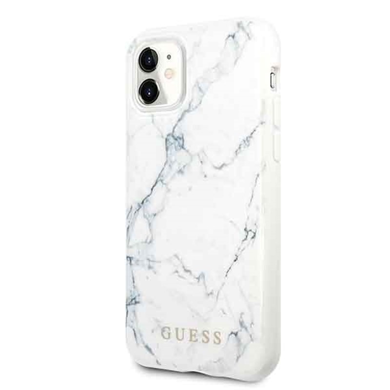 Guess Marble - Etui iPhone 11 (biały)