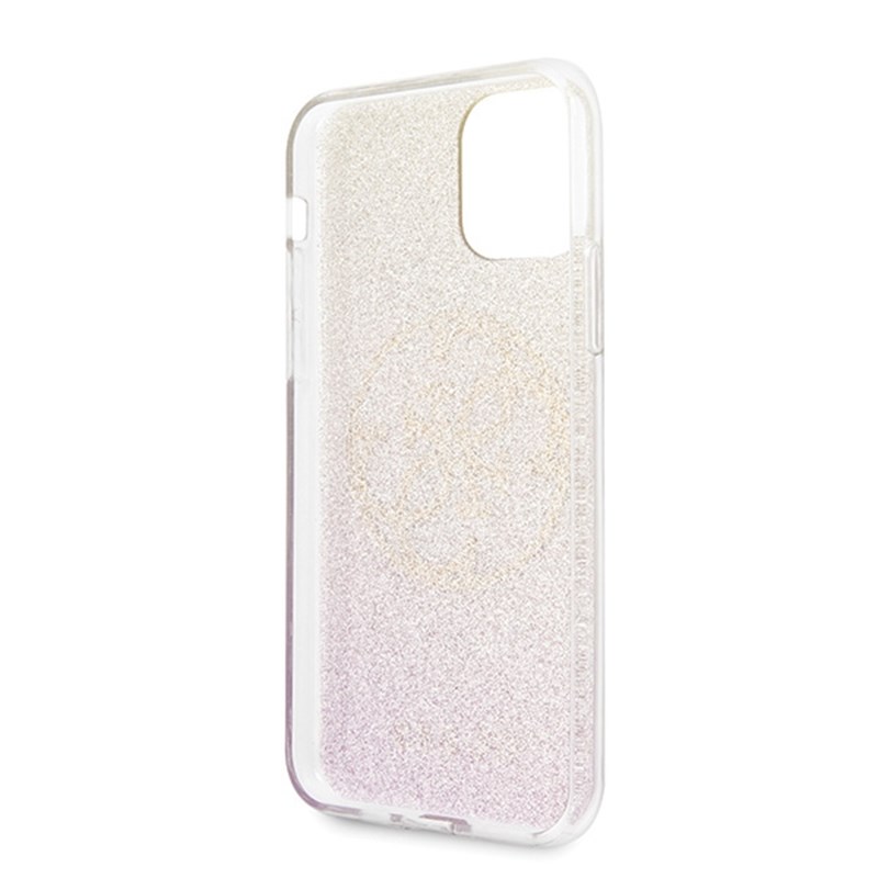 Guess Gradient Circle Glitter 4G - Etui iPhone 11 Pro Max (Gold/Pink)