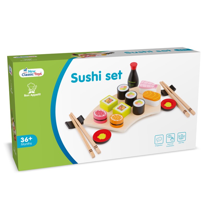 New Classic Toys - Drewniany zestaw do sushi