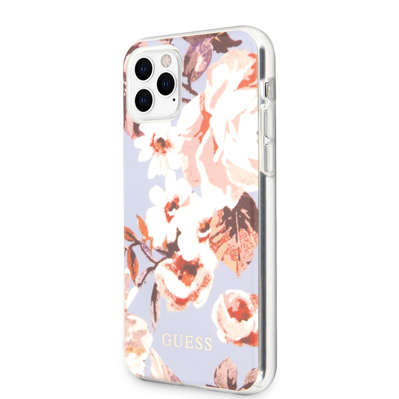 Guess Flower Shiny Collection N2 - Etui iPhone 11 Pro (Lilac)