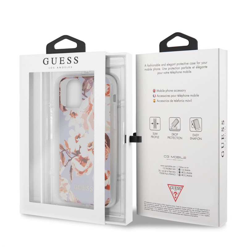 Guess Flower Shiny Collection N2 - Etui iPhone 11 Pro (Lilac)