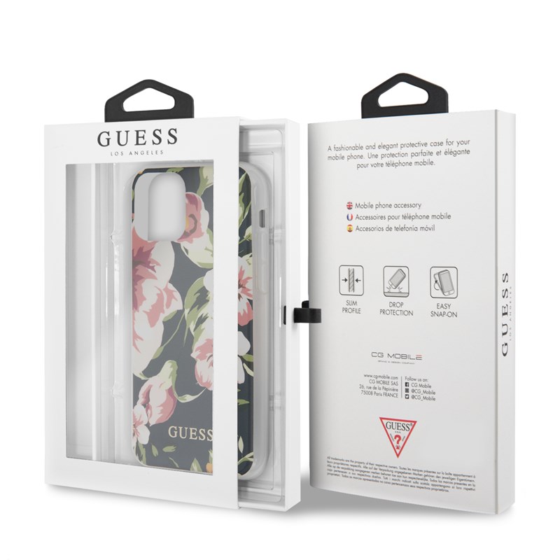 Guess Flower Shiny Collection N3 - Etui iPhone 11 (Navy)