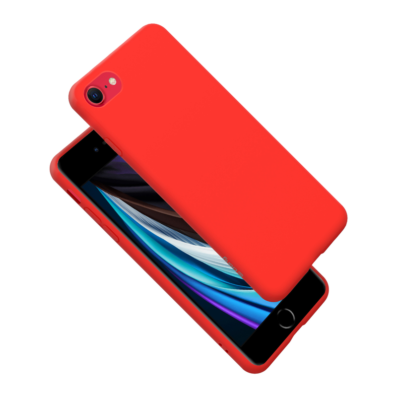 Crong Color Cover - Etui iPhone SE (2022/2020) / 8 / 7 (czerwony)