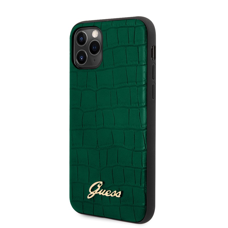 Guess Croco Case - Etui iPhone 11 Pro (Dark Green)