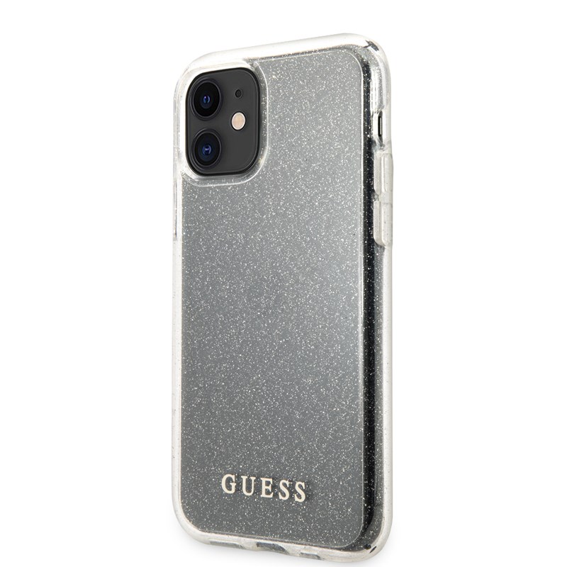 Guess Glitter Case - Etui iPhone 11 (Silver)