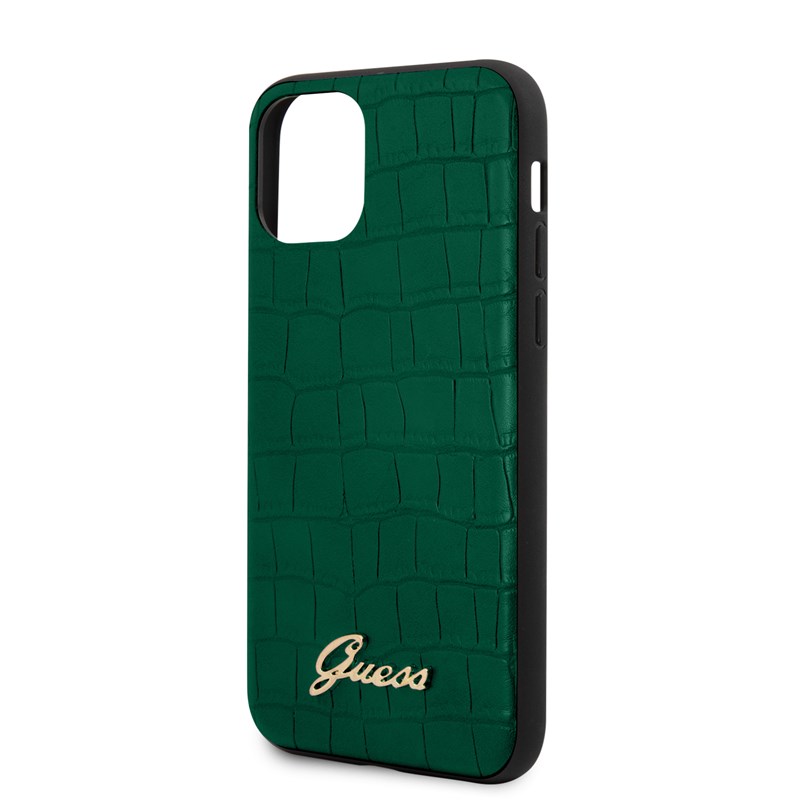 Guess Croco Case - Etui iPhone 11 (Dark Green)