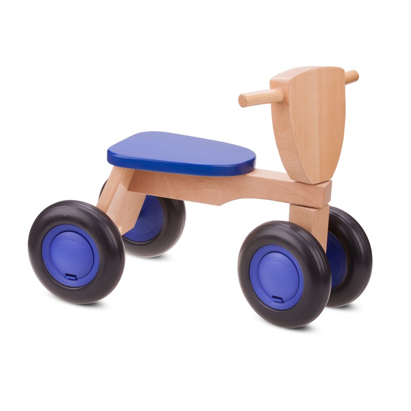 New Classic Toys - Drewniany rowerek biegowy niebieski