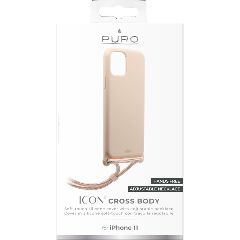 PURO ICON Cross Body - Etui iPhone 11 (Piaskowy róż)