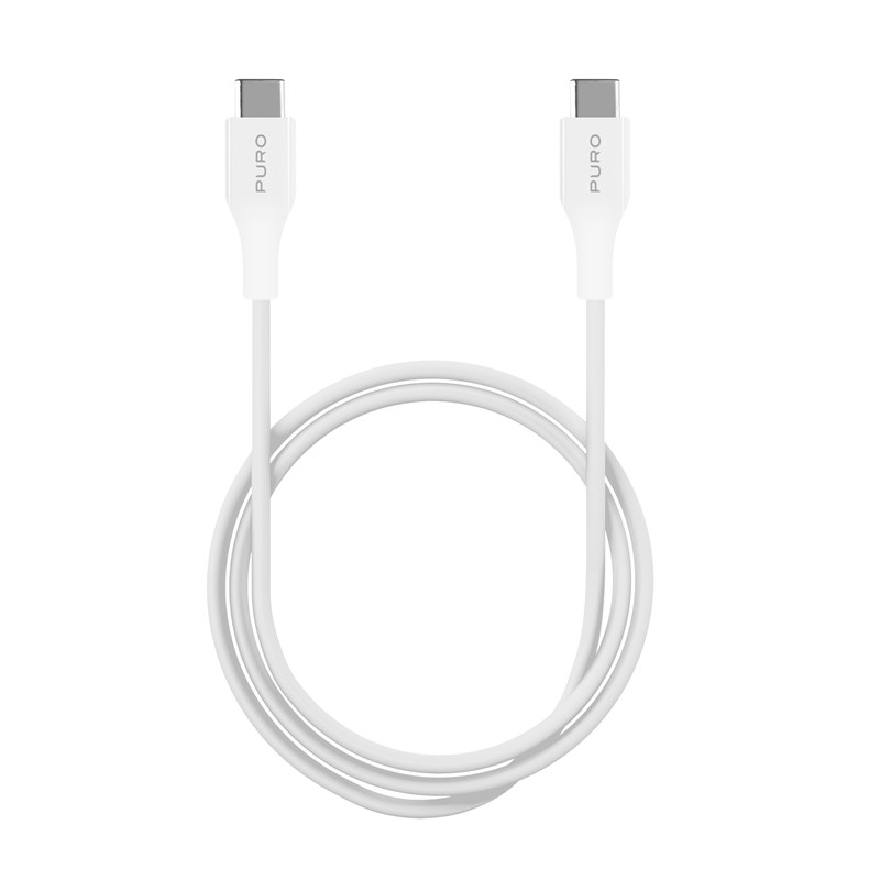 PURO Plain Type-C Cable Fast Charging - Kabel USB-C 2.0 na USB-C 2.0, 2A, 60W, 2 m (biały)