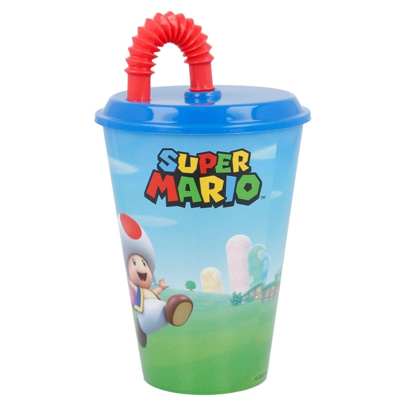 Super Mario - Kubek ze słomką 430 ml