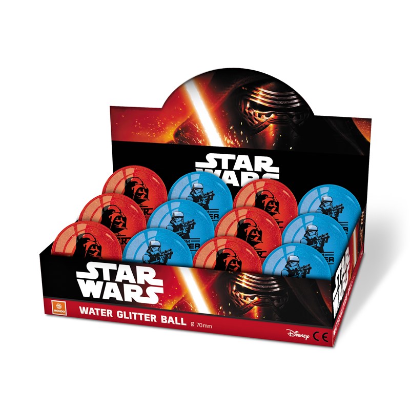 Star Wars - Piłka z brokatem 70 mm Wybór Losowy
