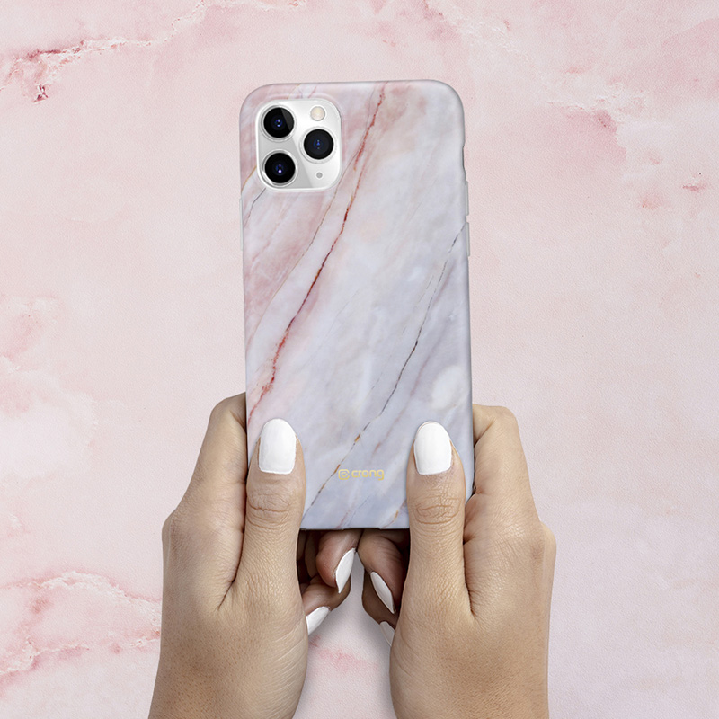 Crong Marble Case – Etui iPhone 11 Pro (różowy)