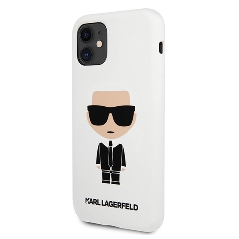 Karl Lagerfeld Fullbody Silicone Iconic - Etui iPhone 11 (White)