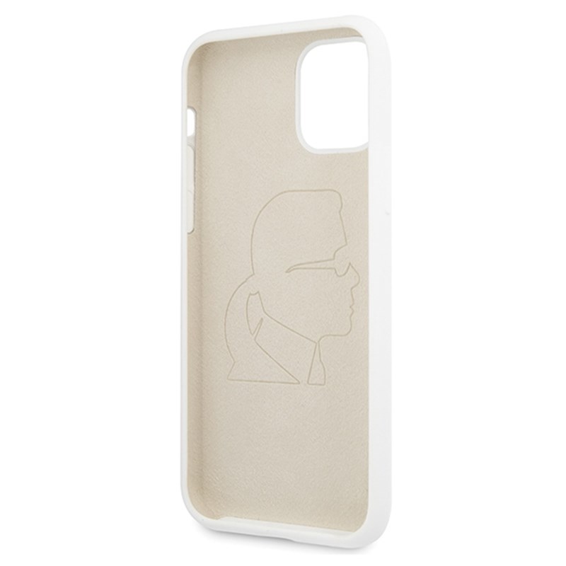 Karl Lagerfeld Fullbody Silicone Iconic - Etui iPhone 11 (White)
