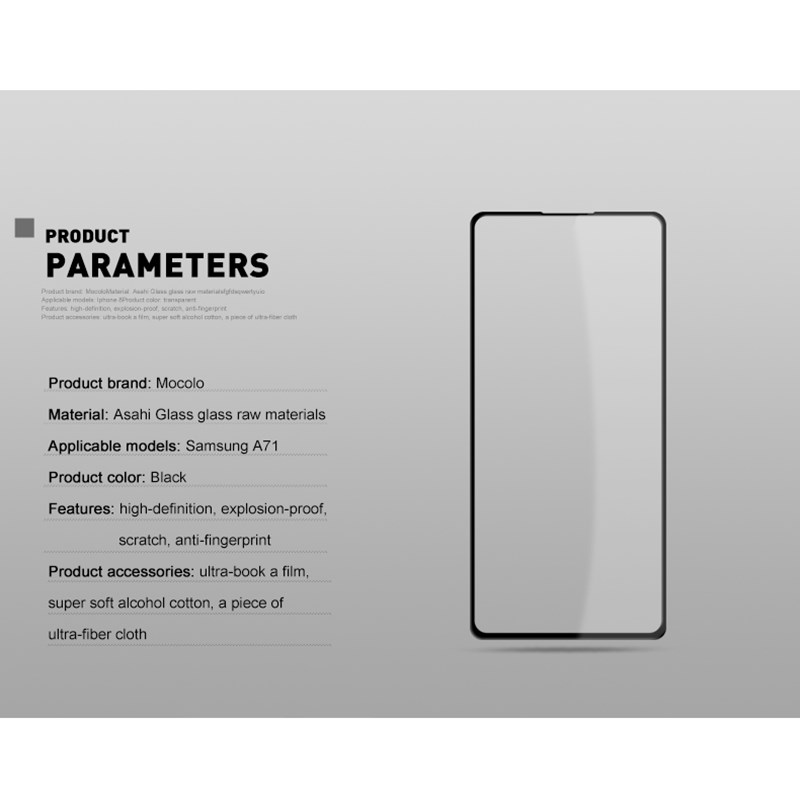 Mocolo 3D 9H Full Glue - Szkło ochronne na cały ekran Samsung Galaxy A71 / Note 10 Lite (Black)