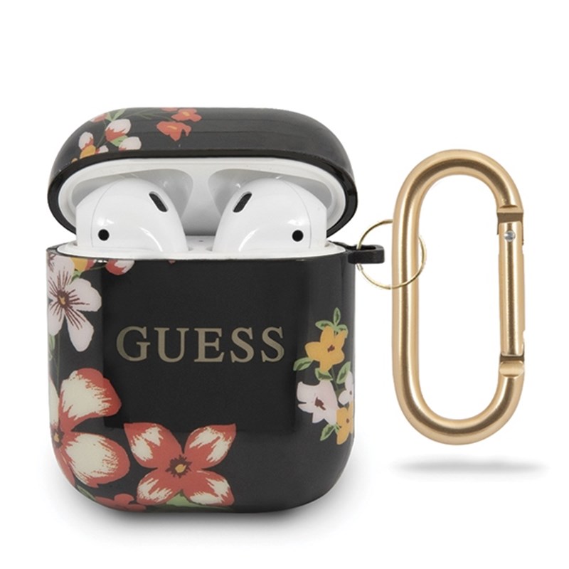 Guess Flower Collection N4 - Etui Airpods (Black)