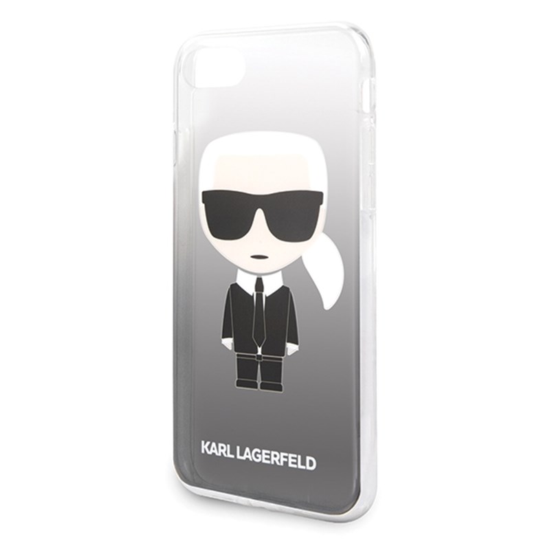 Karl Lagerfeld Iconic Karl Gradient - Etui iPhone SE 2020 / 8 / 7 (czarny)