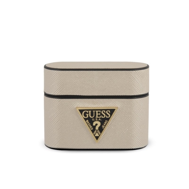 Guess Saffiano - Etui Airpods Pro (beżowy)