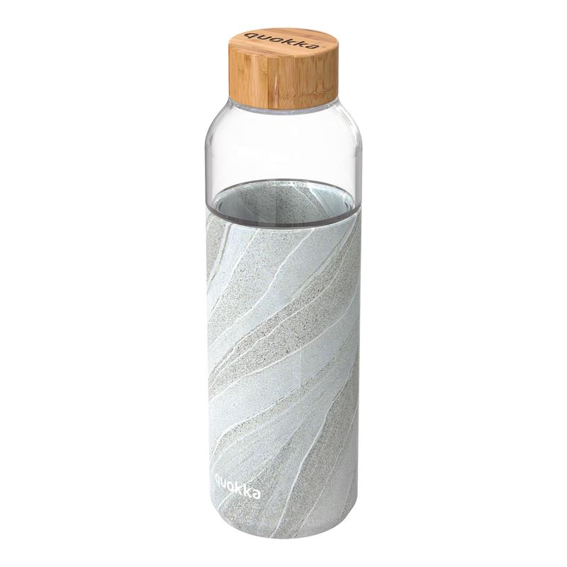 Quokka Flow - Butelka na wodę ze szkła 660 ml (White Stone)