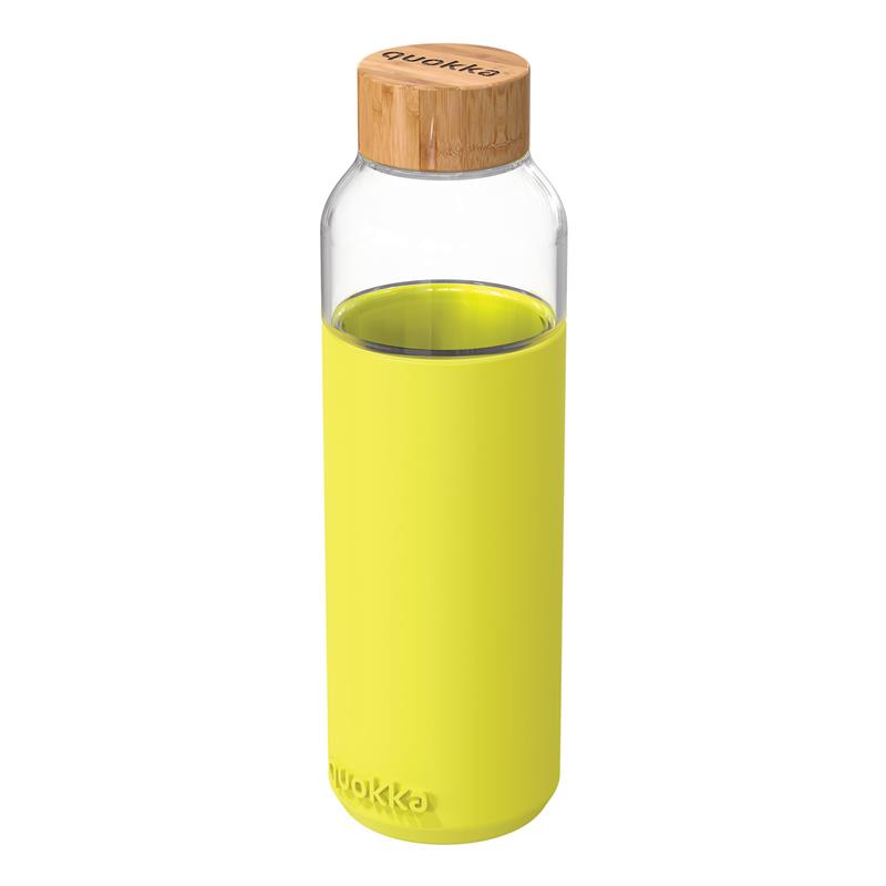 Quokka Flow - Butelka na wodę ze szkła 660 ml (Neon Green)