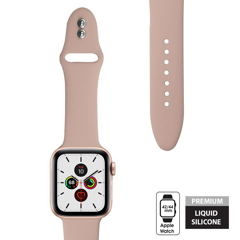 Crong Liquid - Pasek do Apple Watch 42/44/45 mm (piaskowy róż)