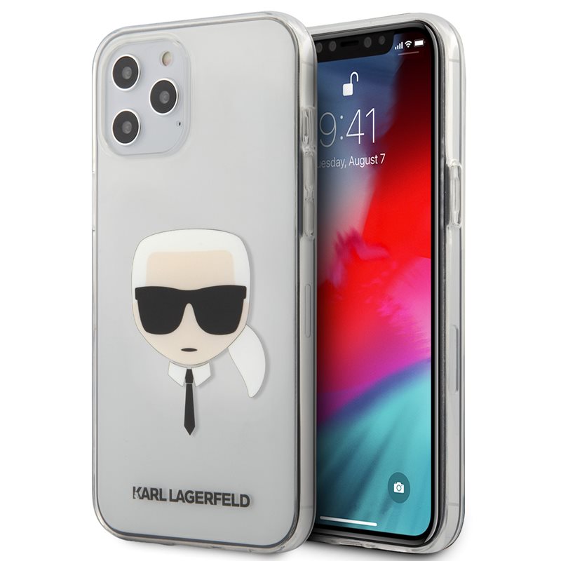 Karl Lagerfeld Head - Etui iPhone 12 Pro Max (przezroczysty)