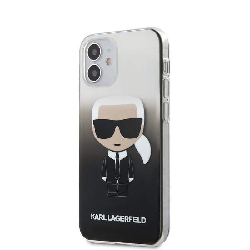 Karl Lagerfeld Iconik Gradient - Etui iPhone 12 Mini (czarny)