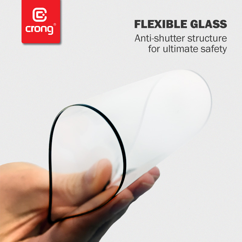 Crong 7D Nano Flexible Glass - Niepękające szkło hybrydowe 9H na cały ekran iPhone 12 / iPhone 12 Pro