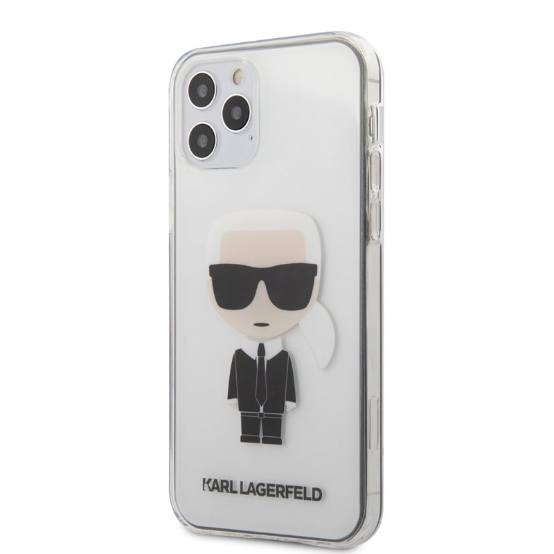 Karl Lagerfeld Ikonik - Etui iPhone 12 / iPhone 12 Pro (przezroczysty)