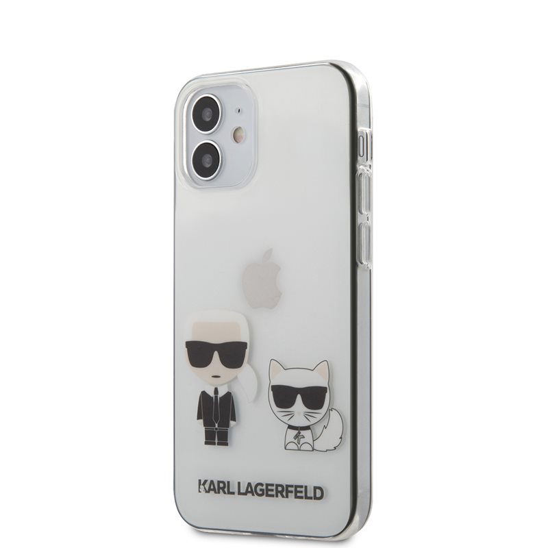 Karl Lagerfeld Ikonik & Choupette - Etui iPhone 12 Mini (przezroczysty)