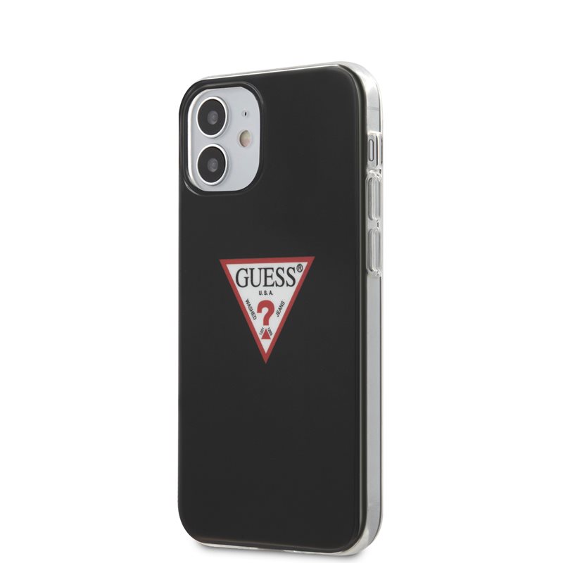 Guess Triangle Logo - Etui iPhone 12 Mini (czarny)