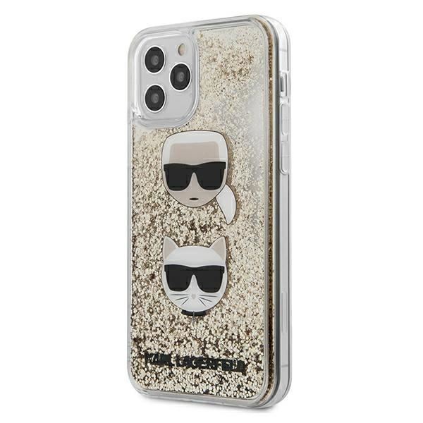 Karl Lagerfeld Liquid Glitter 2 Heads - Etui iPhone 12 Pro Max (złoty)
