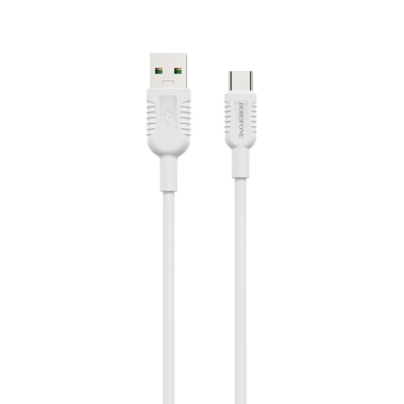 Borofone Billow - kabel połączeniowy USB do USB-C 1,2 m (biały)
