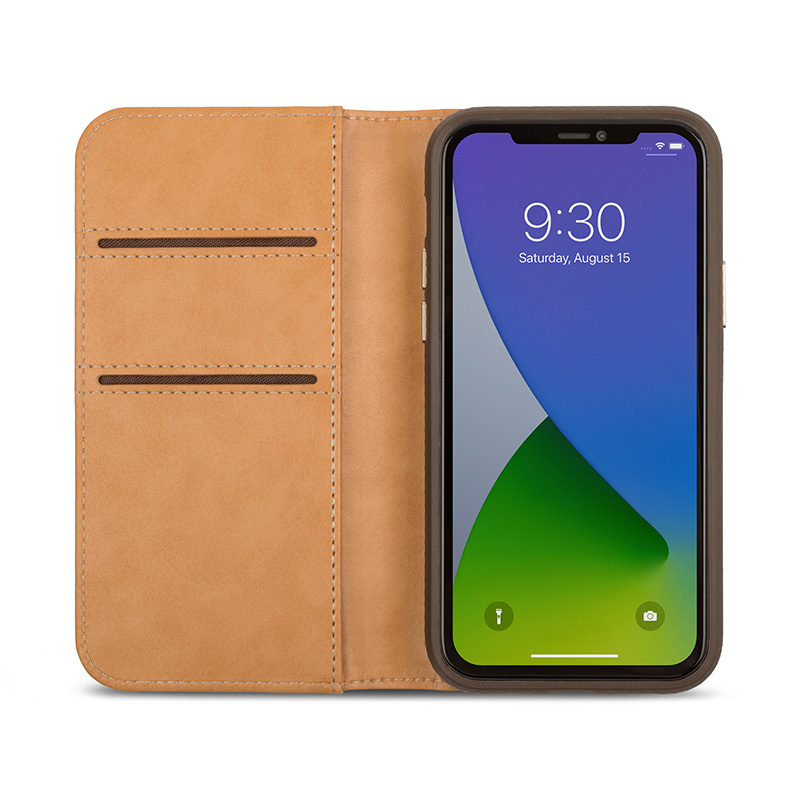 Moshi Overture - Etui z klapką iPhone 12 / iPhone 12 Pro + portfel i podstawka (system SnapTo) (Luna Pink)