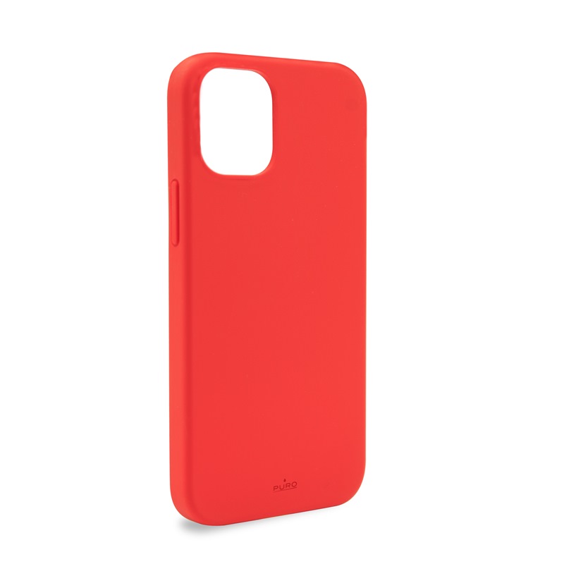 PURO ICON Cover - Etui iPhone 12 Mini z ochroną antybakteryjną (czerwony)