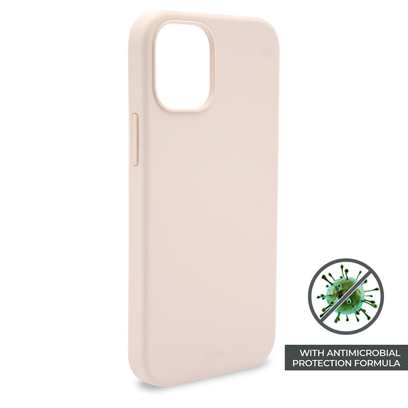 PURO ICON Cover - Etui iPhone 12 Pro Max z ochroną antybakteryjną (piaskowy róż)