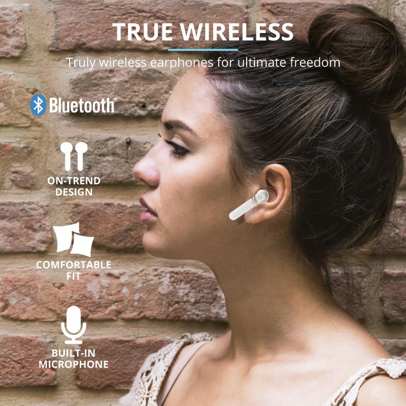 Trust Primo Touch - Słuchawki bezprzewodowe Bluetooth (biały)