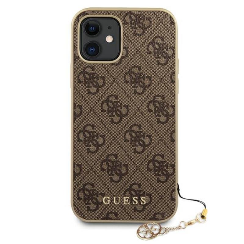 Guess 4G Charms Collection - Etui iPhone 12 mini (brązowy)