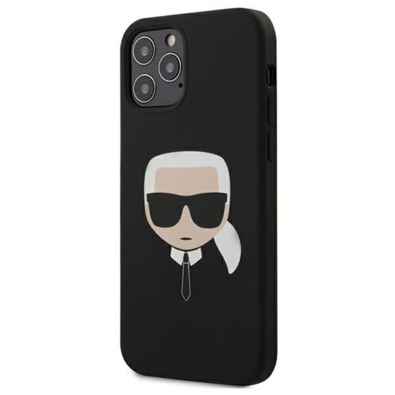 Karl Lagerfeld Silicone Ikonik Karl`s Head - Etui iPhone 12 / iPhone 12 Pro (czarny)