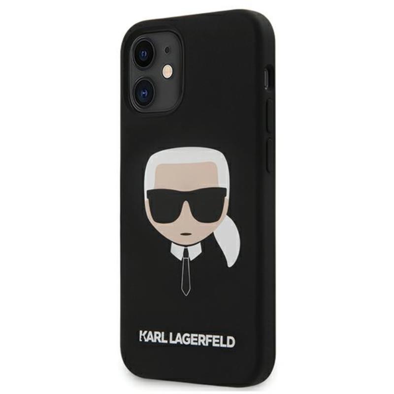 Karl Lagerfeld Silicone Ikonik Karl`s Head - Etui iPhone 12 mini (czarny)