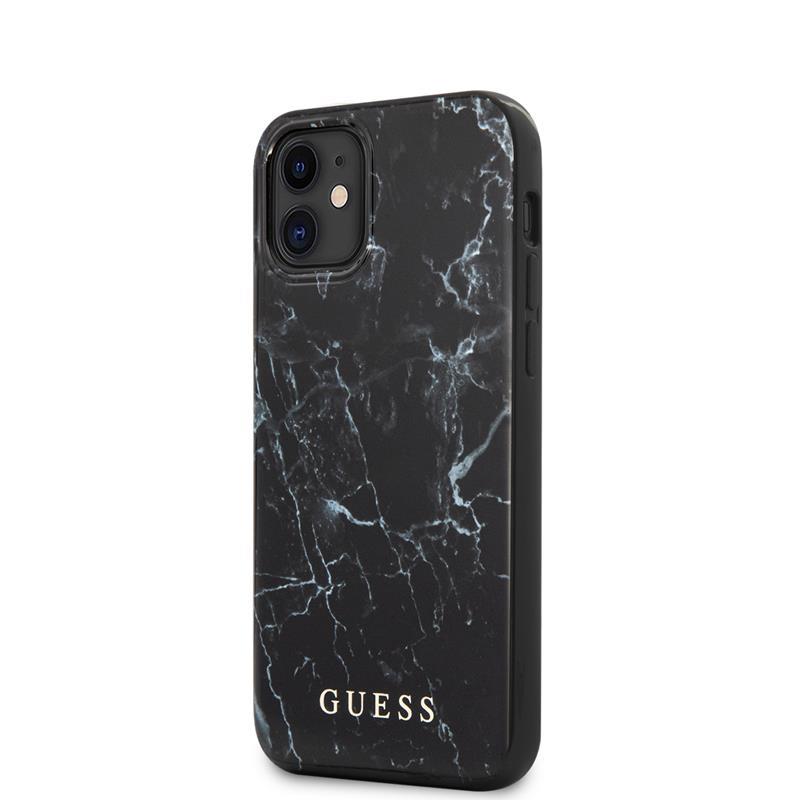Guess Marble - Etui iPhone 12 Mini (czarny)