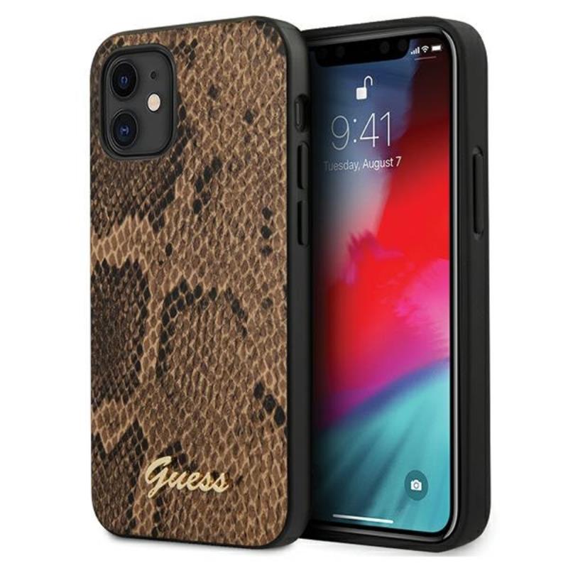 Guess Python Collection - Etui iPhone 12 mini (brązowy)