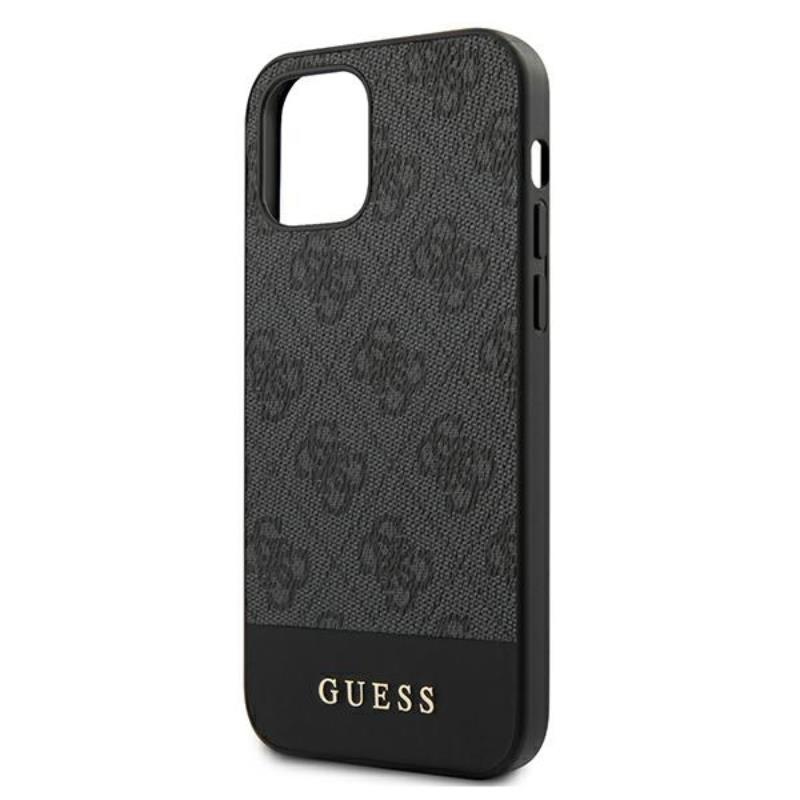 Guess 4G Bottom Stripe Collection - Etui iPhone 12 Pro Max (szary)