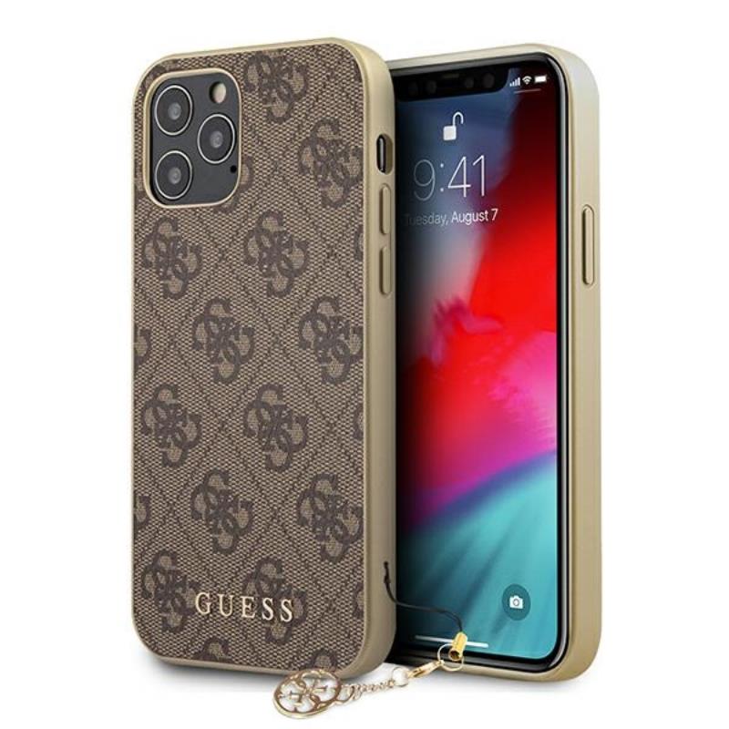 Guess 4G Charms Collection - Etui iPhone 12 Pro Max (brązowy)
