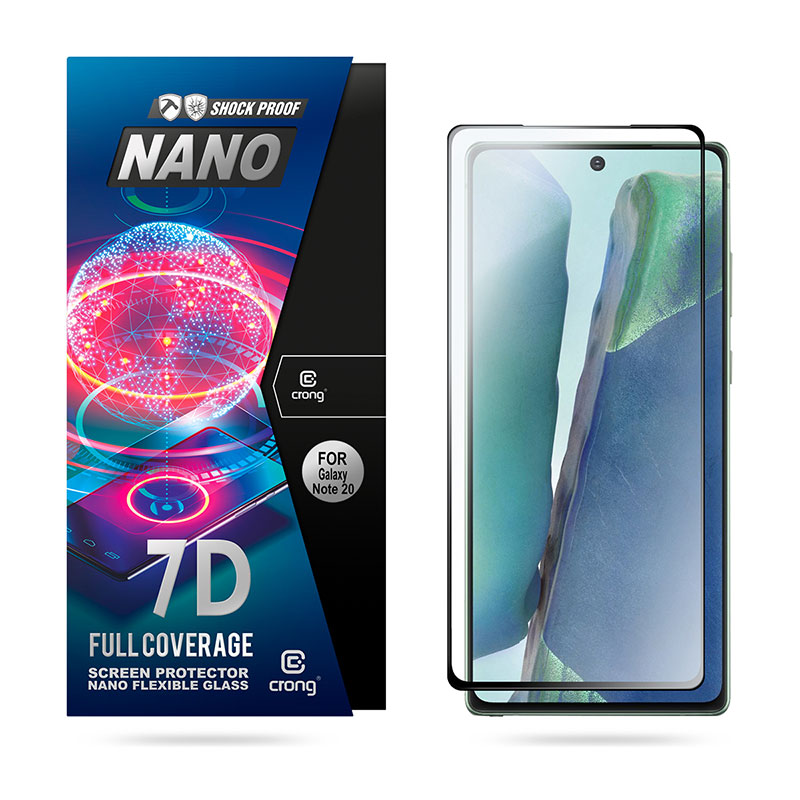 Crong 7D Nano Flexible Glass – Niepękające szkło hybrydowe 9H na cały ekran Samsung Galaxy Note 20