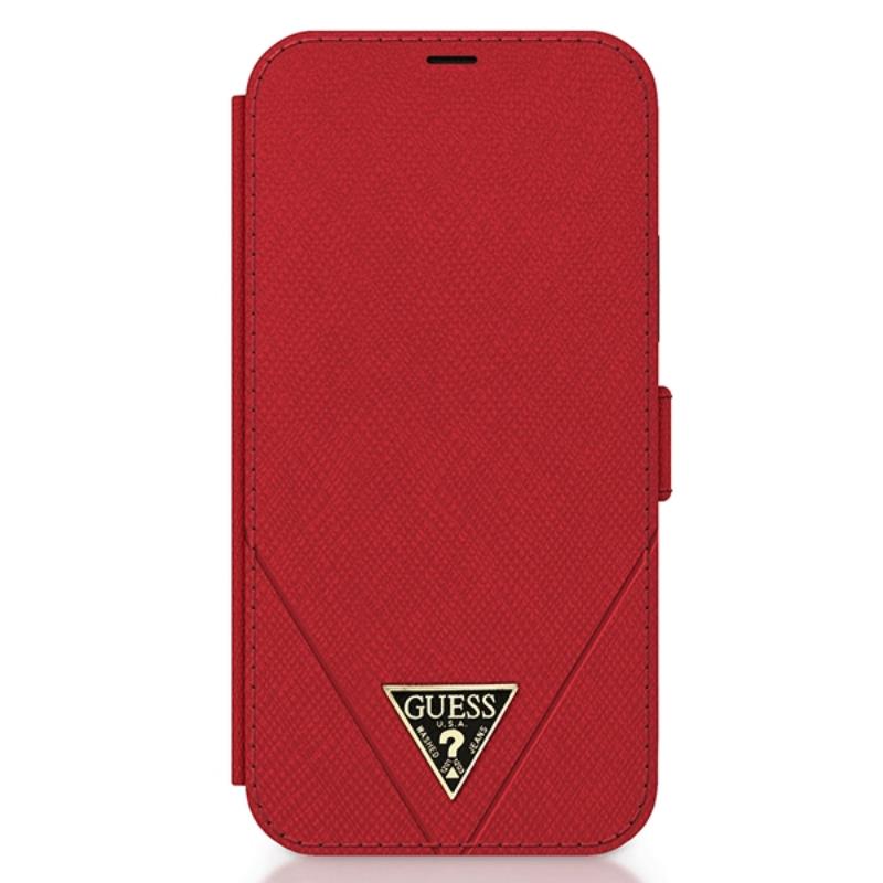 Guess Booktype Saffiano V – Etui iPhone 12 mini (czerwony)