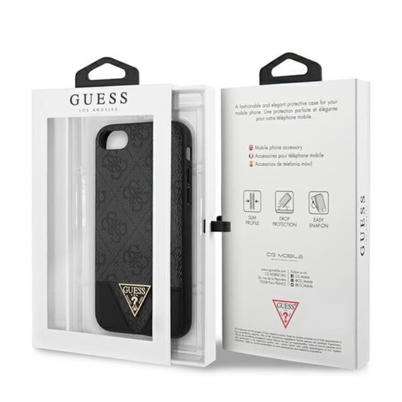 Guess 4G Triangle Collection - Etui iPhone SE / 8 / 7 (szary)