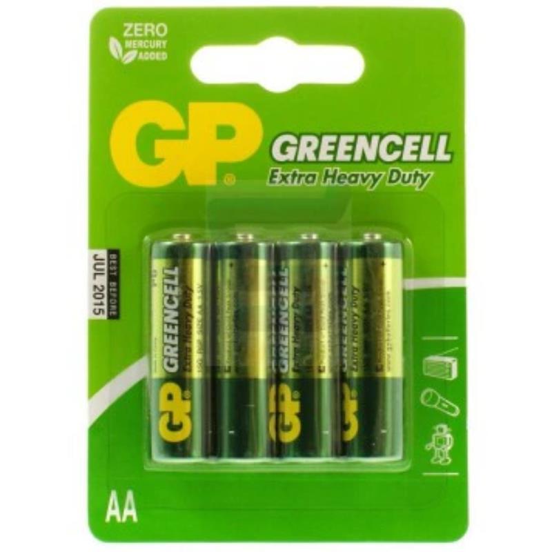 GP Greencell - Bateria cynkowo-węglowa AA, 1.5V (4szt.)