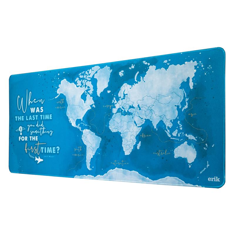 Mata gamingowa / na biurko Mapa świata XXL (niebieski)