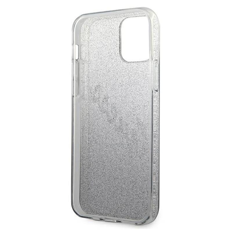 Guess Glitter Gradient Script - Etui iPhone 12 mini (czarny)